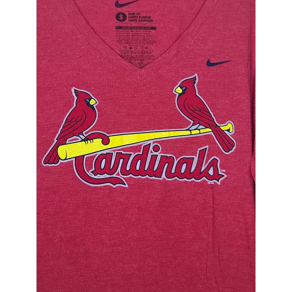 Nike MLB StL St Louis Cardinals baseball red long sleeve shirt - small